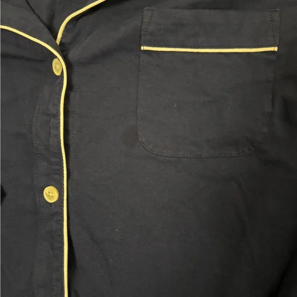 J Crew Factory Navy Blue Eco Dreamiest Long Sleeve Shirt & Pants Pajama set - Picture 5 of 5